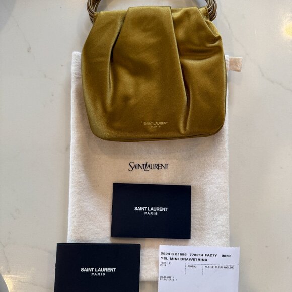 NWT Saint Laurent Mini Pochon Bag in New Jungle - Picture 8 of 10